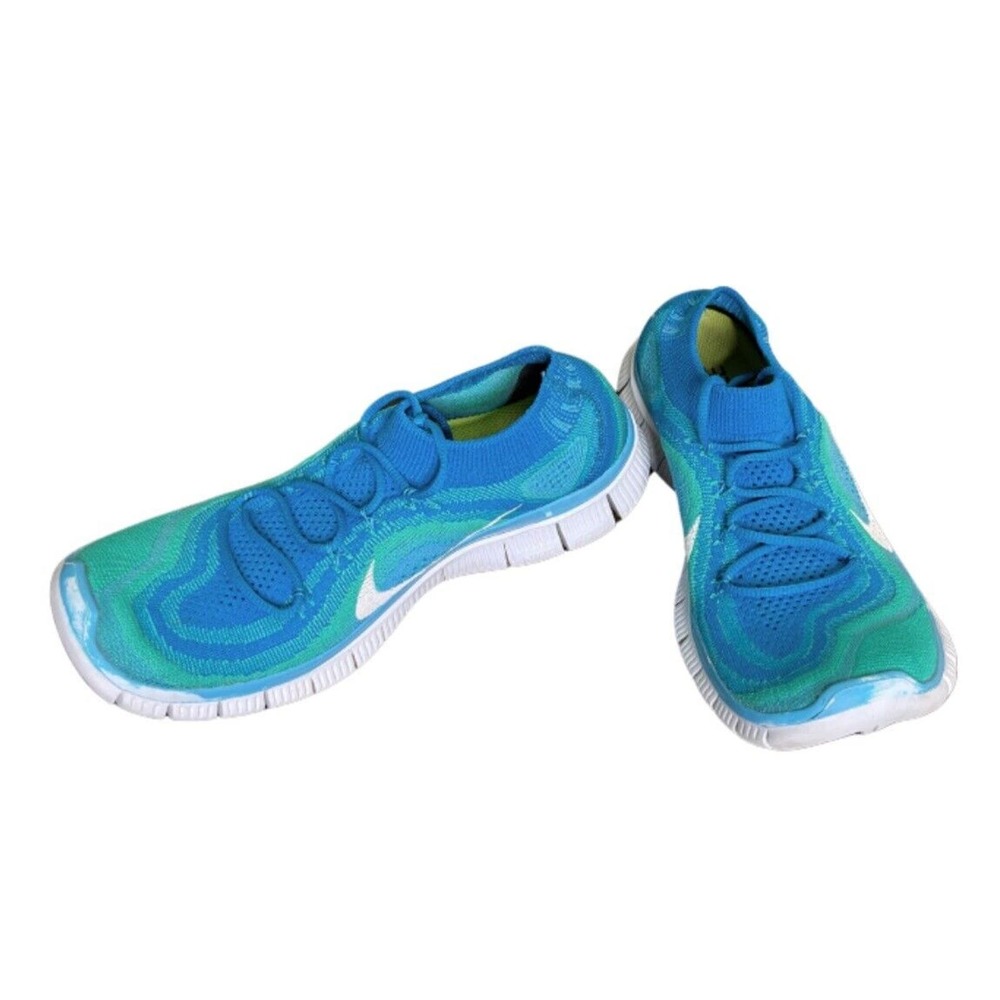 Nike Shoes Women’s 9.5 Free 5.0 Flyknit Running Shoes Sneakers 615806-413 Blue